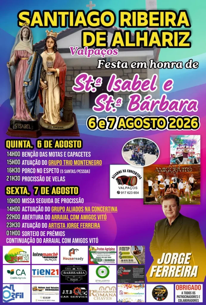 Festas de Santigo Ribeira de Alhariz (Santa Isabel) 2026