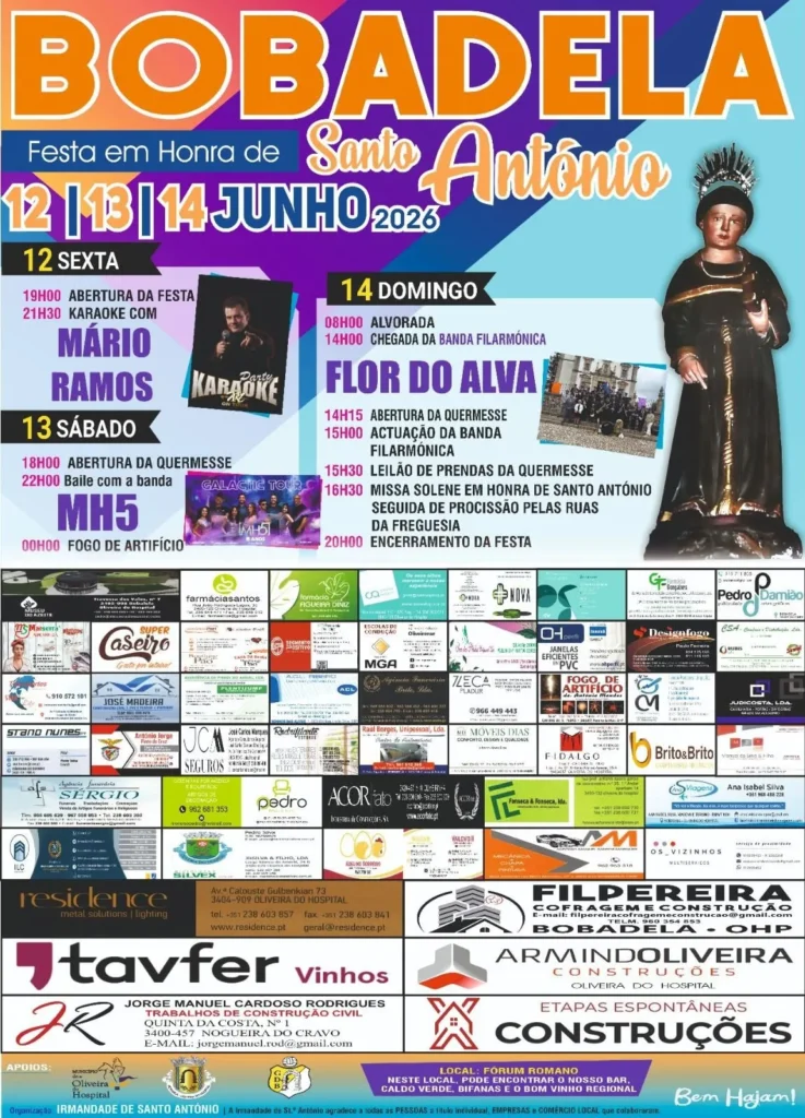Festas da Bobadela, Oliveira do Hospital (Santo António) 2026