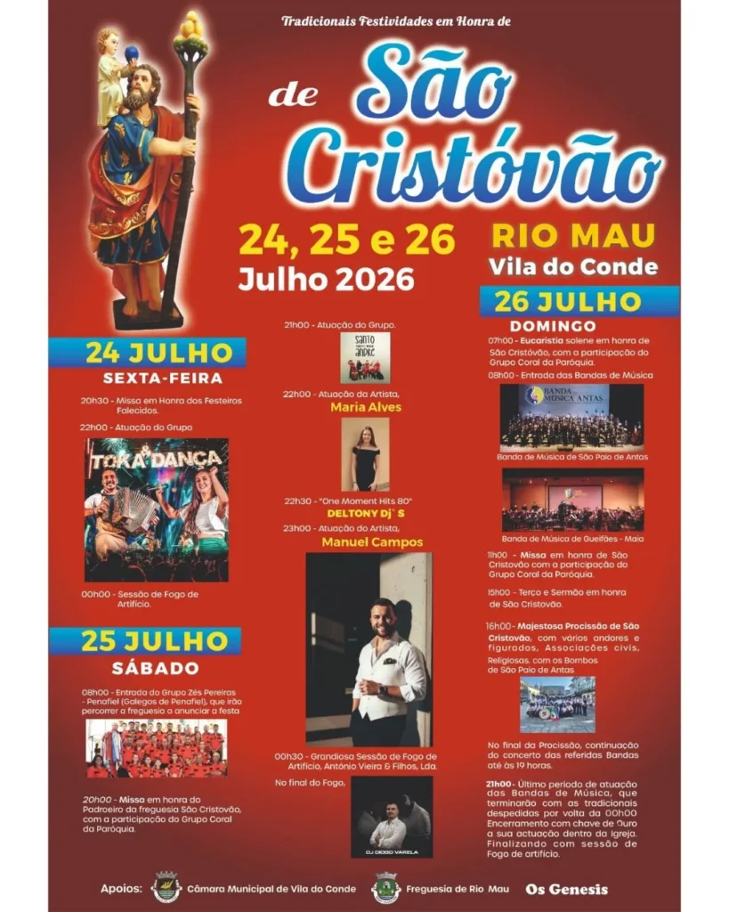 Festas de Rio Mau, Vila do Conde (São Cristóvão) 2026
