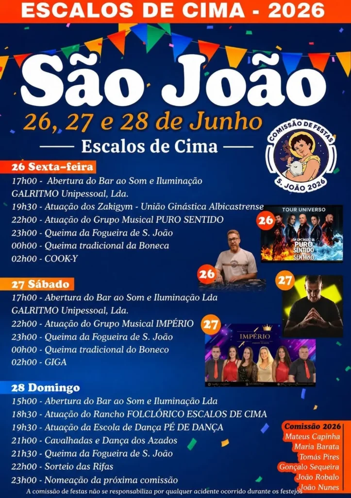 Festas de Escalos de Cima (São João) 2026