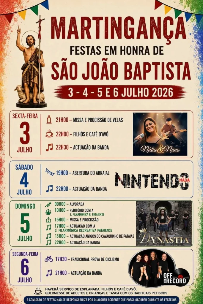 Festas de Martingança (São João) 2026