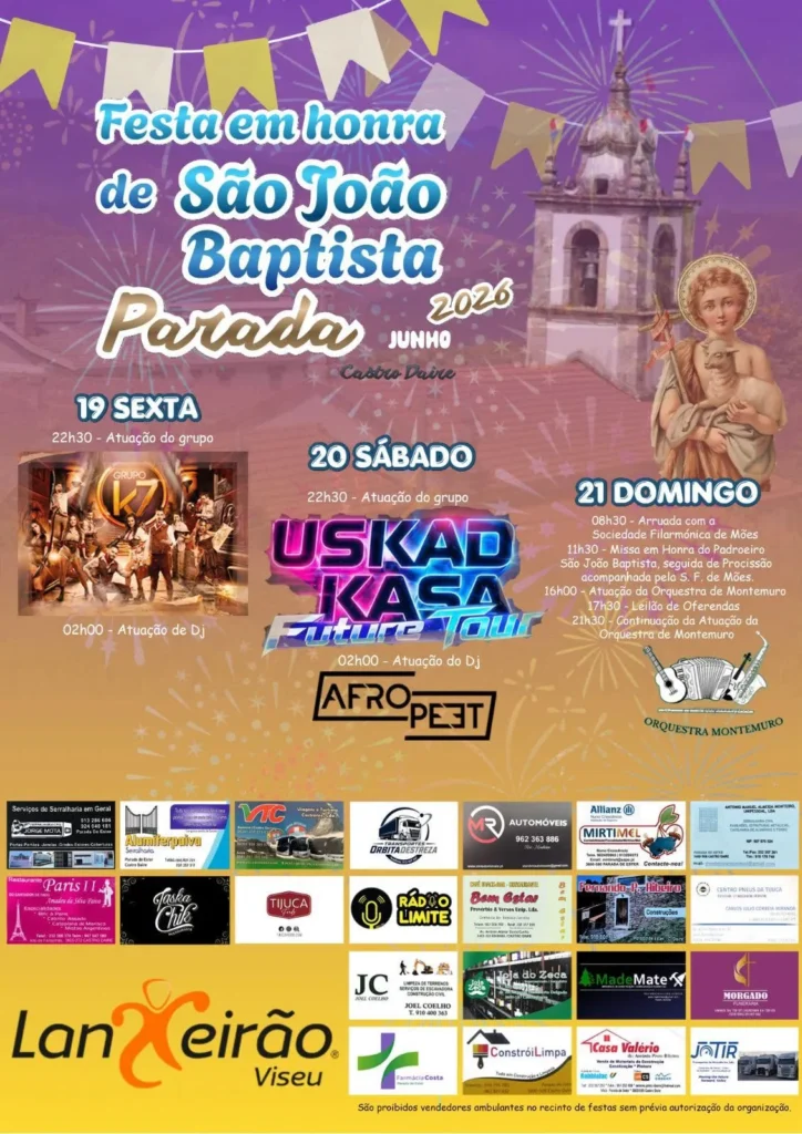 Festas de Parada, Castro Daire (São João) 2026