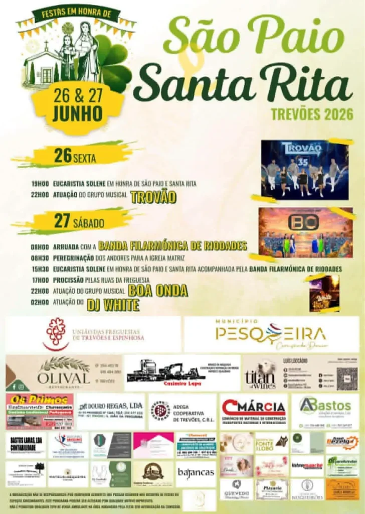 Festas de Trevões (São Paio) 2026