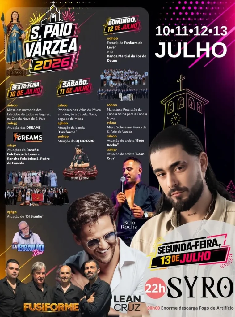 Festas de Várzea de Canedo (São Paio) 2026