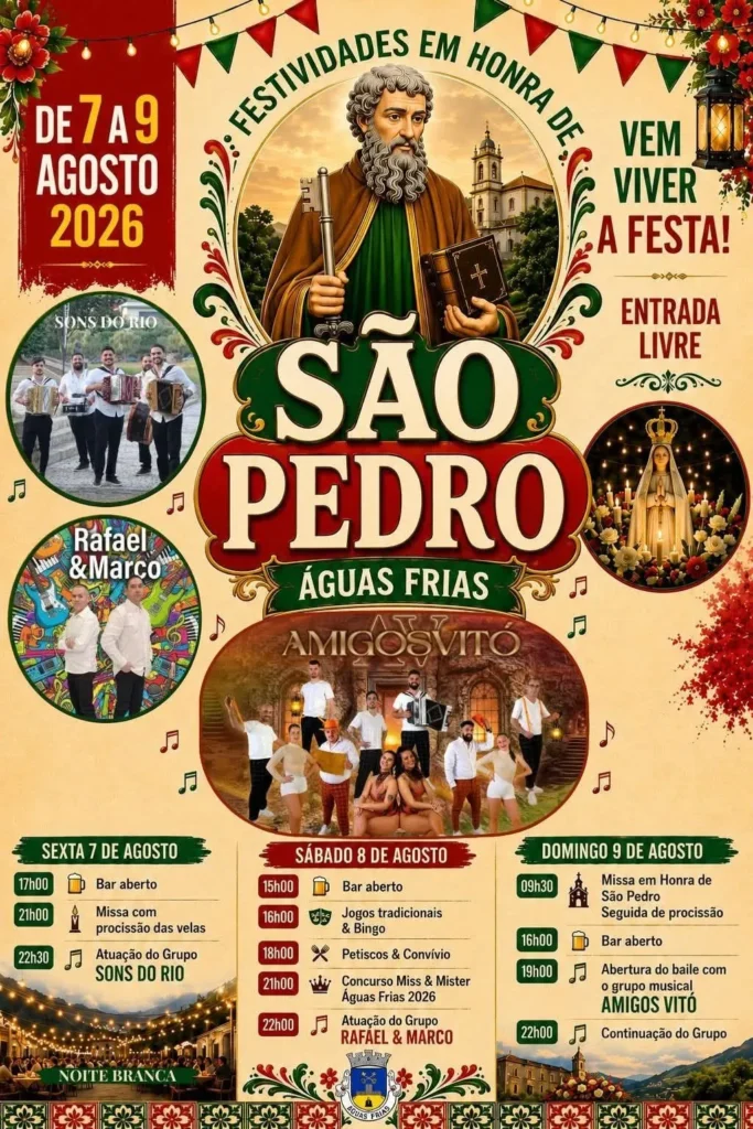 Festas de Águas Frias (São Pedro) 2026