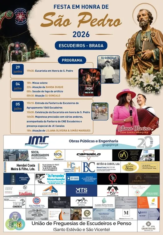Festas de Escudeiros, Braga (São Pedro) 2026