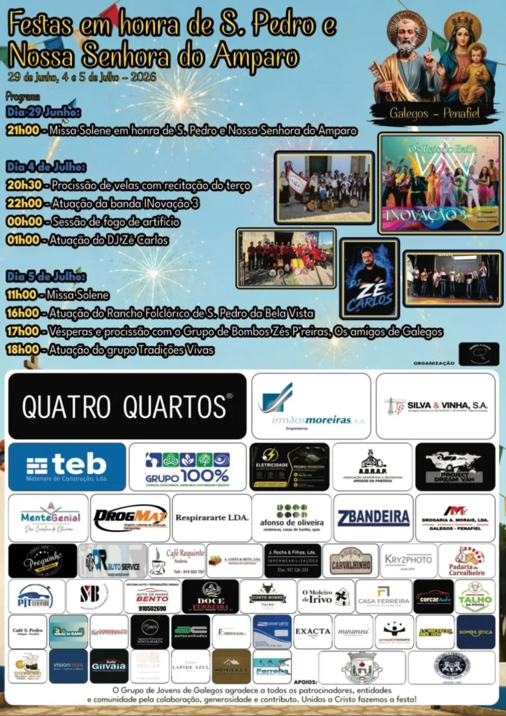 Festas de Galegos, Penafiel (São Pedro) 2026