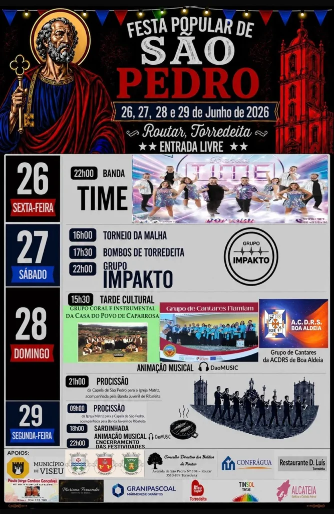 Festas de Routar, Torredeita (São Pedro) 2026