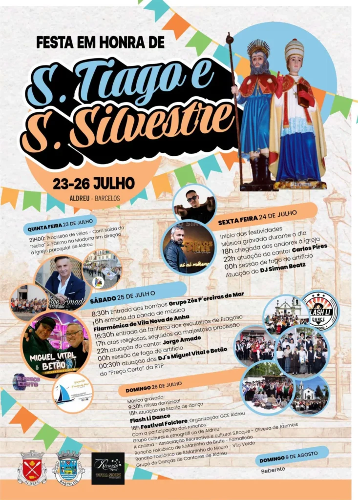 Festas de Aldreu, Barcelos (São Tiago) 2026