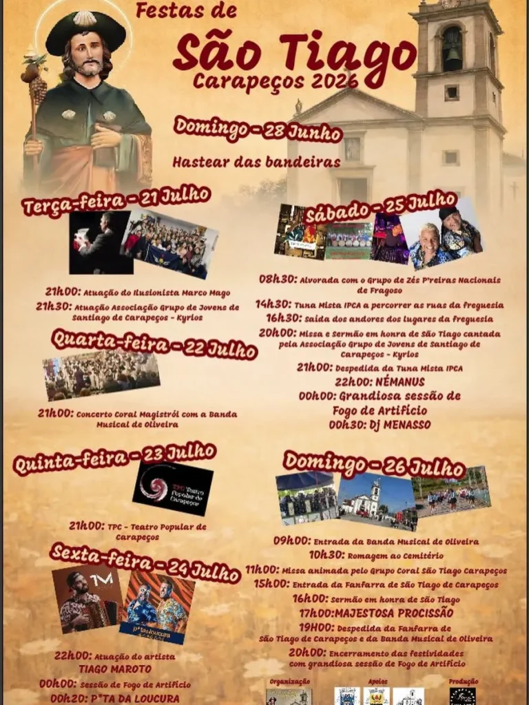 Festas de Carapeços (São Tiago) 2026