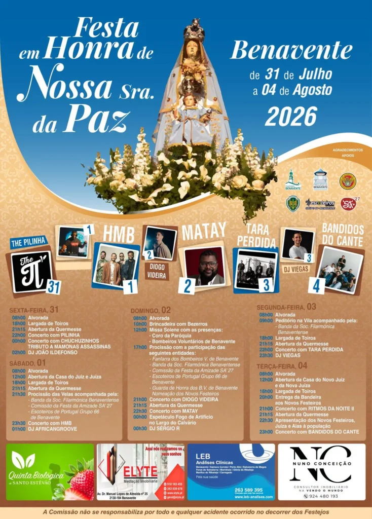 Festas de Benavente (Senhora da Paz) 2026