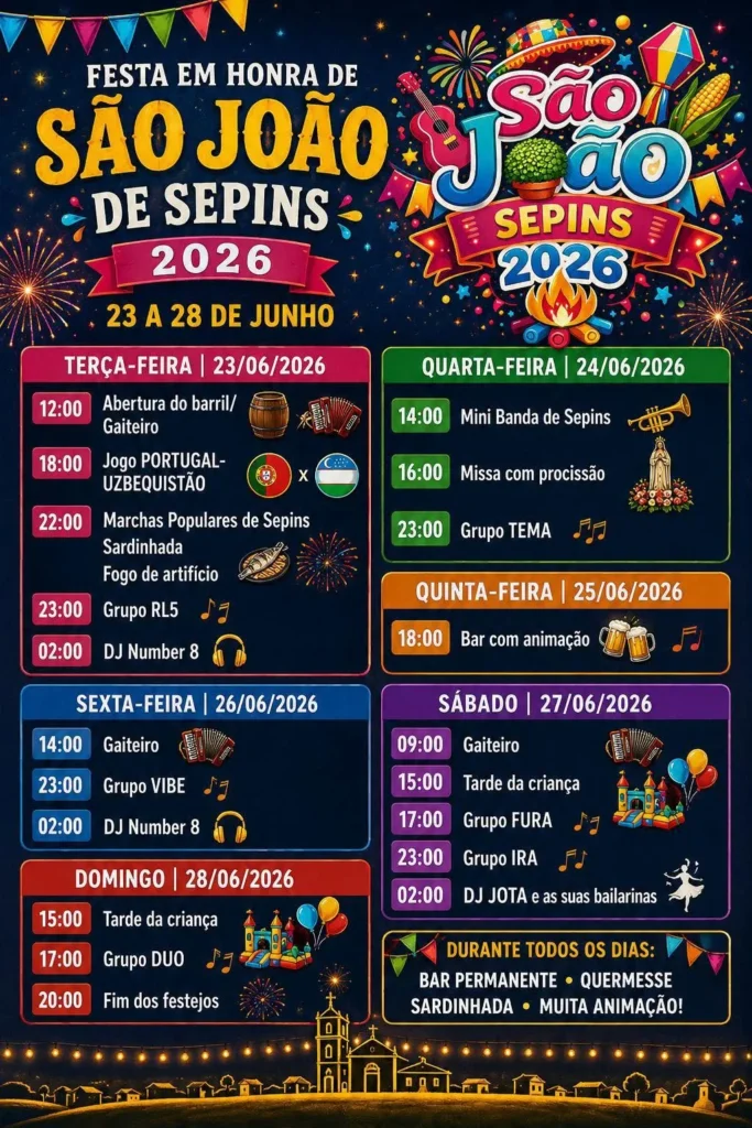 Festas de Sepins (São João) 2026