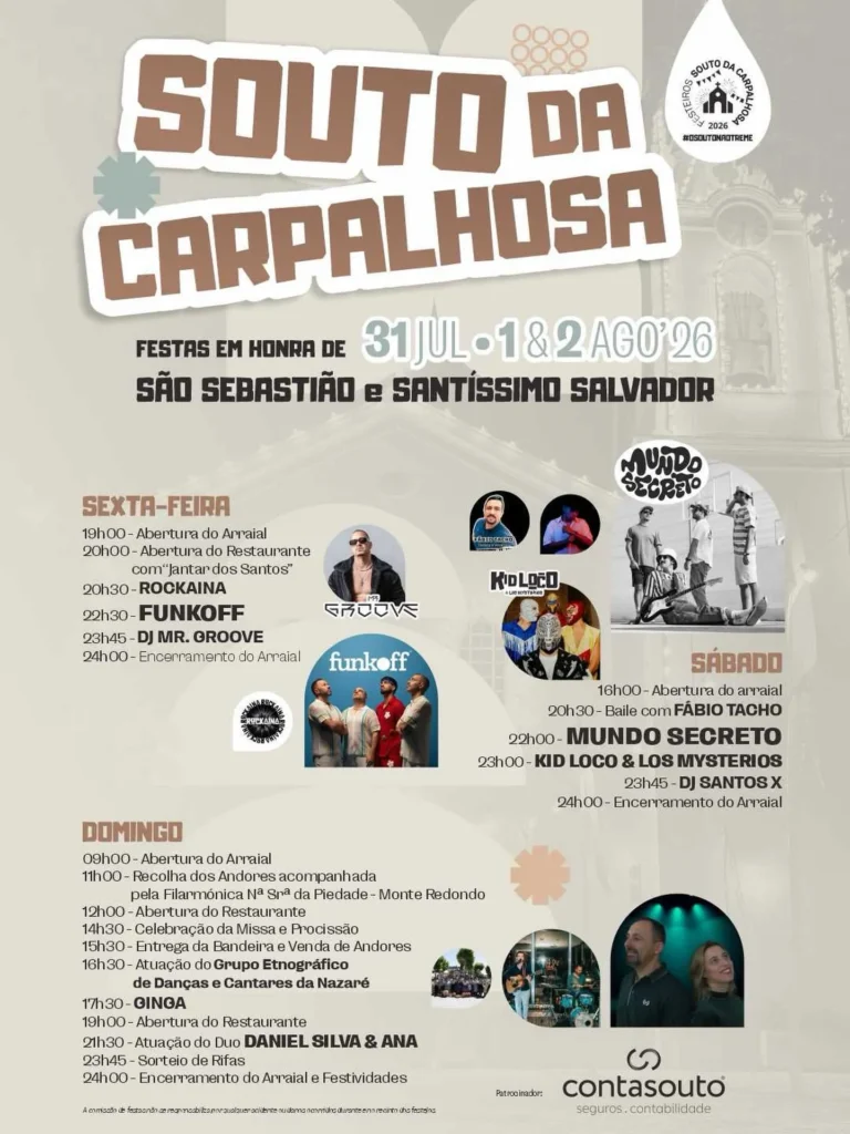 Festas de Souto da Carpalhosa (São Sebastião) 2026