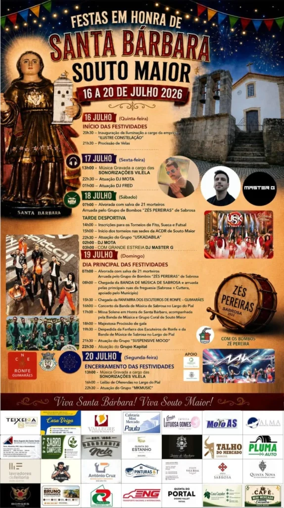 Festas de Souto Maior (Santa Bárbara) 2026