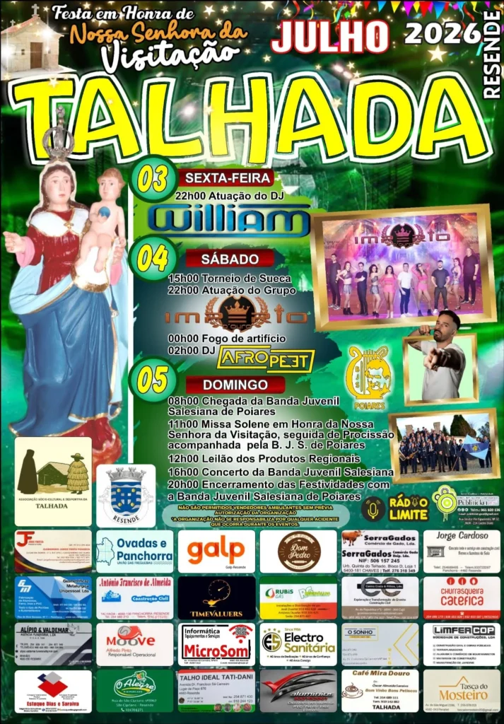 Festas de Talhadas (Senhora da Visitação) 2026
