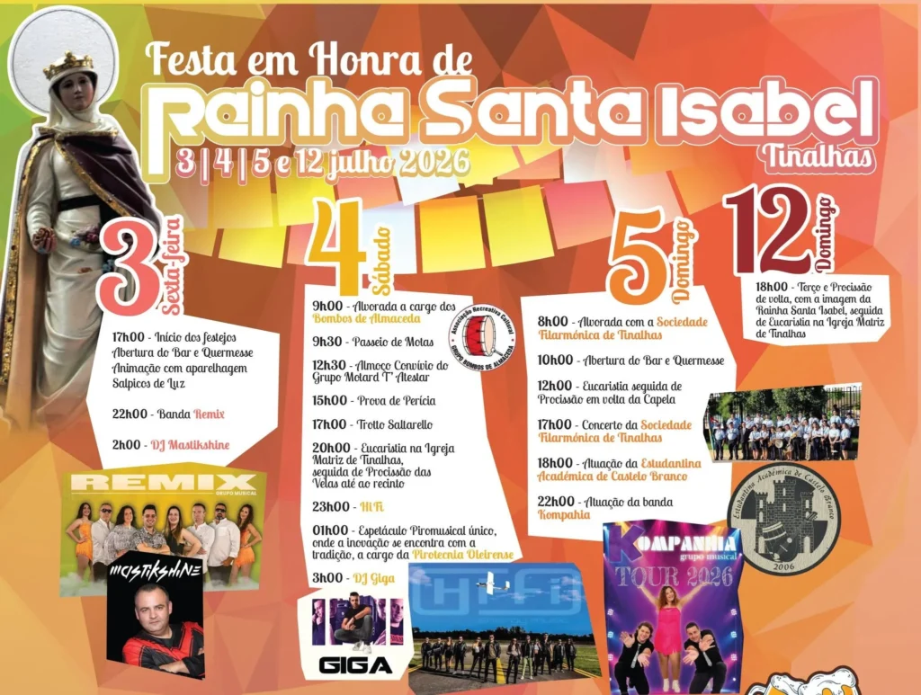 Festas de Tinalhas (Rainha Santa Isabel) 2026