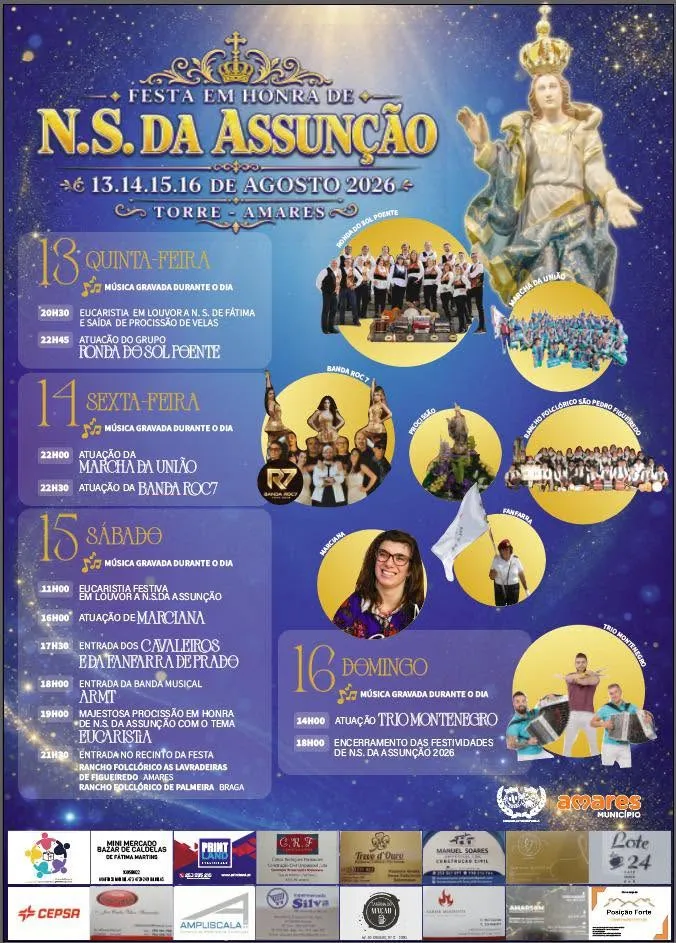 Festas de Torre, Amares (Senhora da Assunção) 2026
