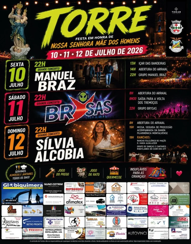 Festas de Torre, Tomar (Senhora Mãe dos Homens) 2026