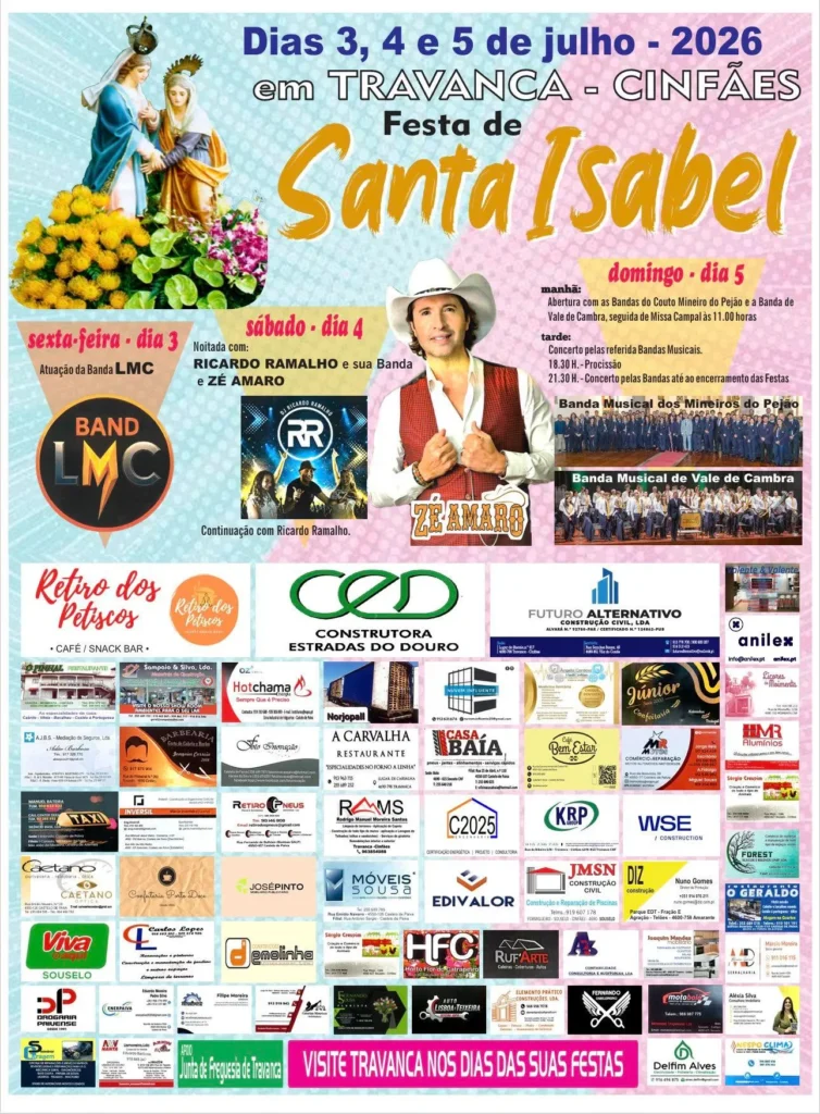 Festas de Travanca, Cinfães (Santa Isabel) 2026