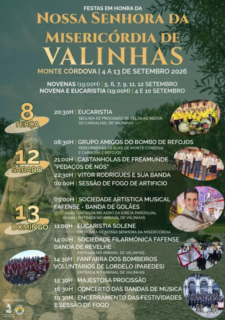 Festas de Valinhas, Monte Córdova 2026