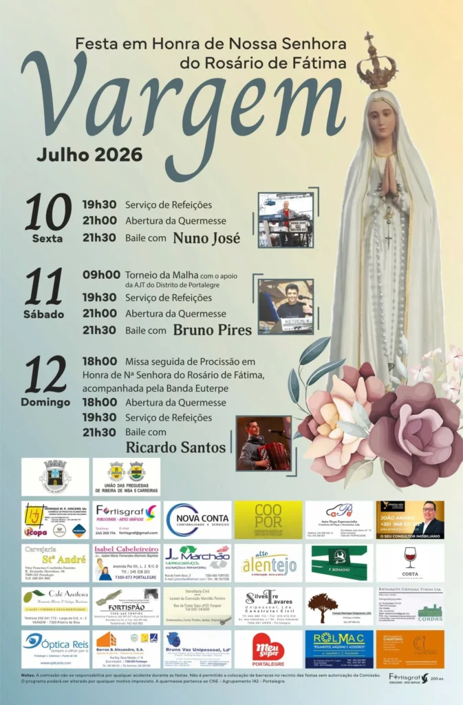 Festas da Vargem (Senhora do Rosário) 2026