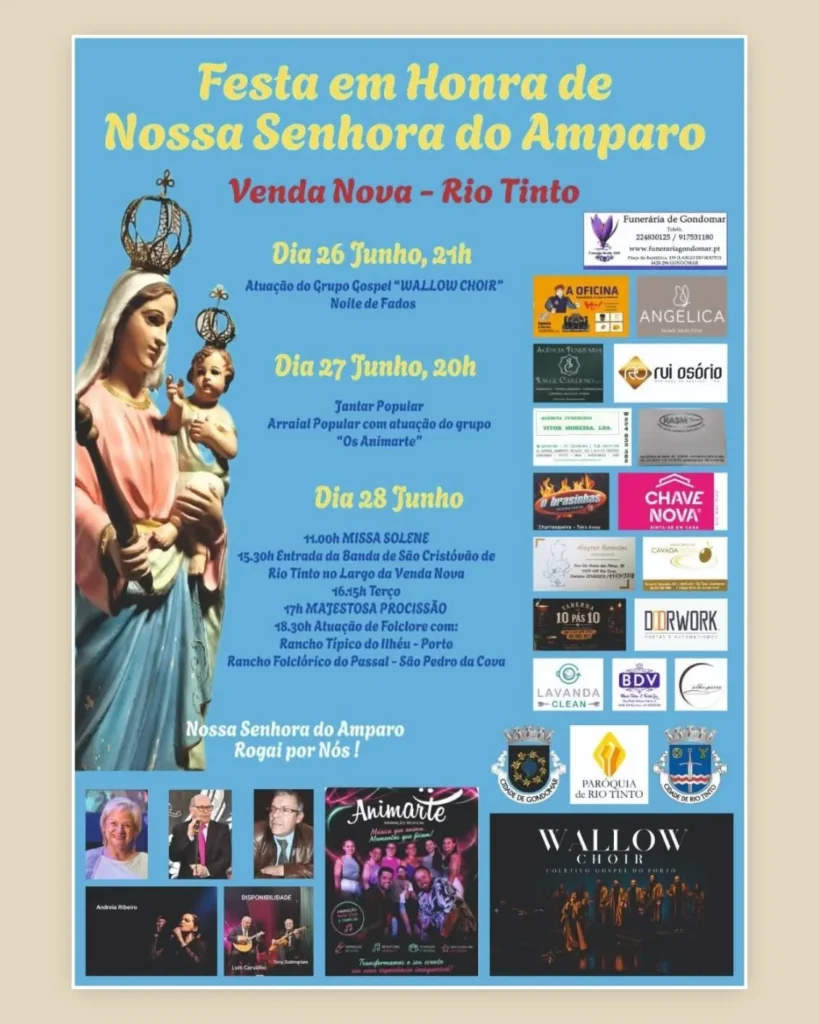 Festas da Venda Nova, Rio Tinto (Senhora do Amparo) 2026