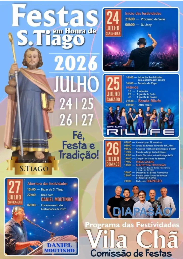 Festas de Vila Chã, Vila Real (São Tiago) 2026