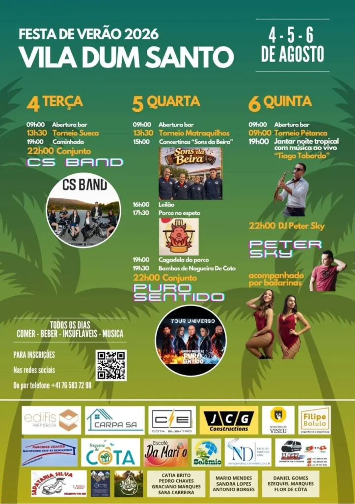 Festas Vila Dum Santo 2026