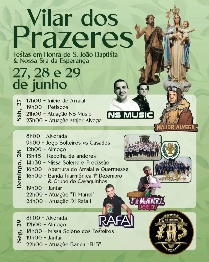 Festas de Vilar dos Prazeres (São João) 2026