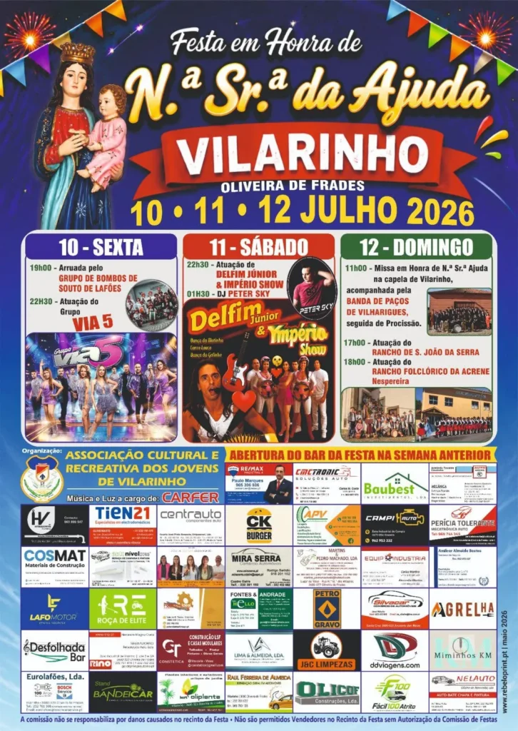 Festas de Vilarinho, Oliveira de Frades (Senhora da Ajuda) 2026