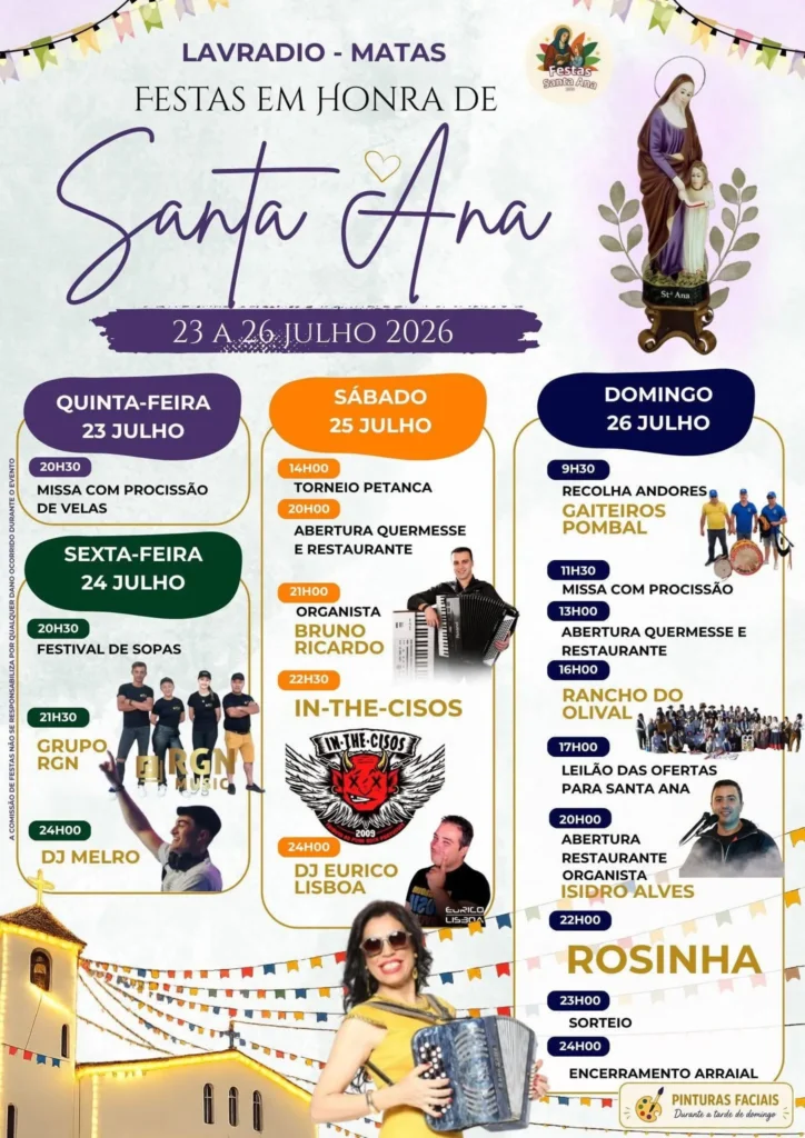 Festas do Lavradio, Matas (Santa Ana) 2026
