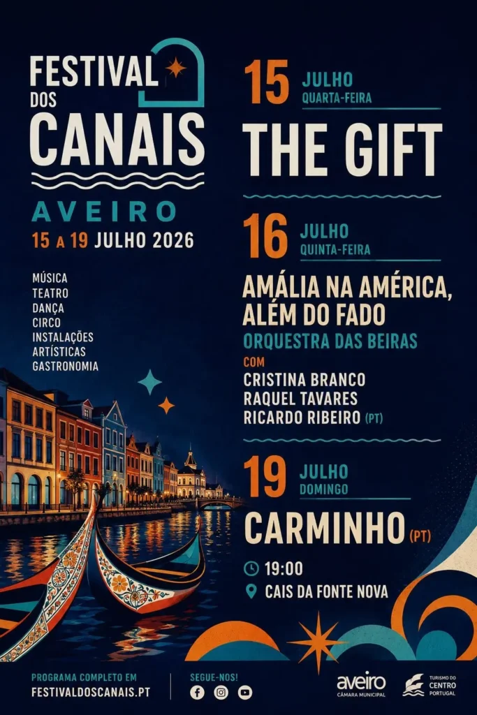 Festival dos Canais 2026 em Aveiro