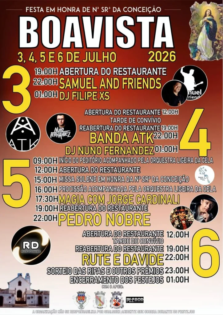 Festas da Boavista, Alcobaça (Senhora da Conceição 2026