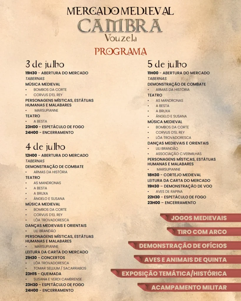 Mercado Medieval de Cambra, Vouzela 2026