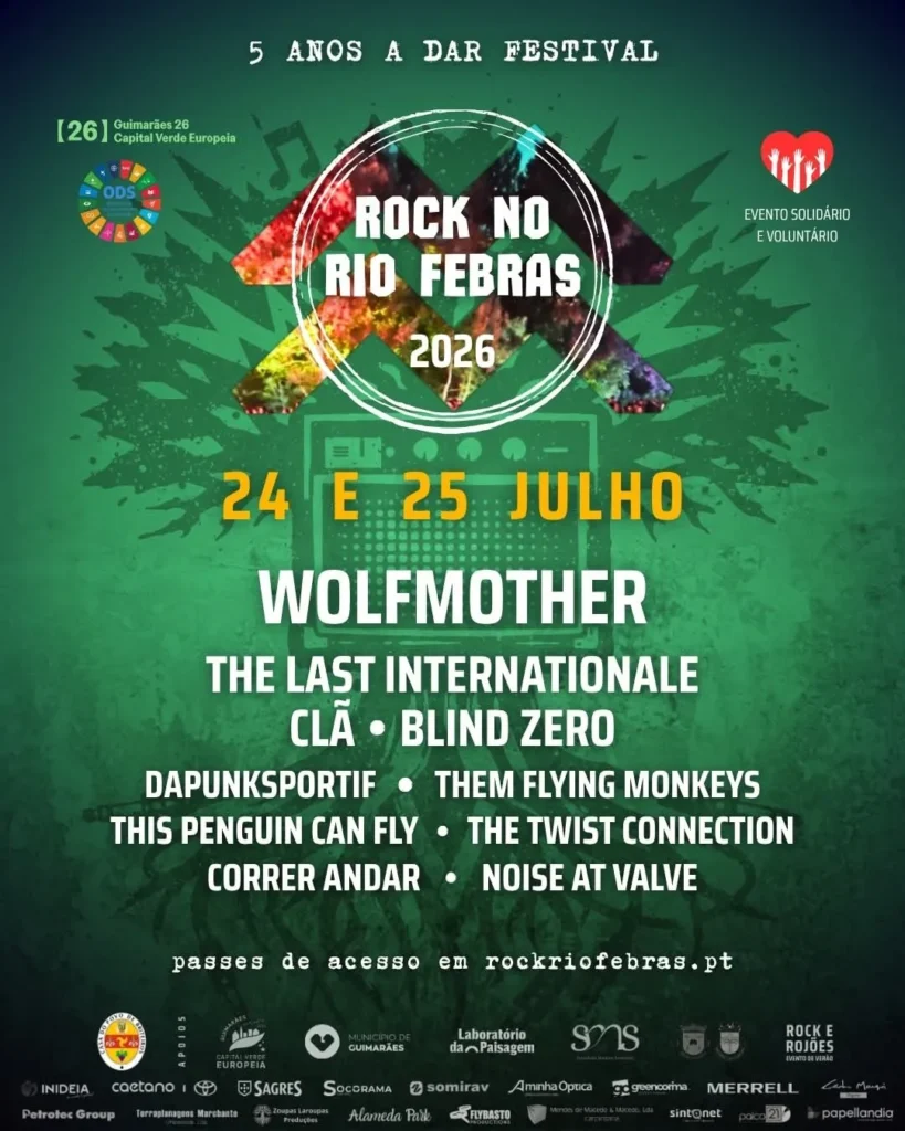 Rock in Rio Febras 2026 em São Salvador de Briteiros
