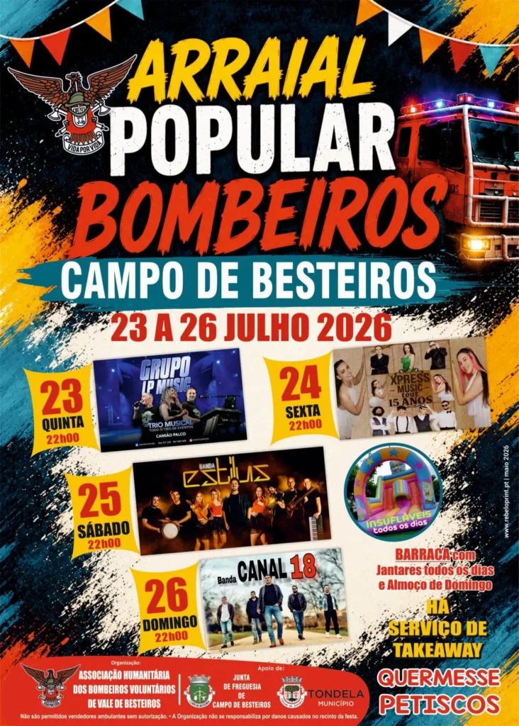 Arraial Popular dos Bombeiros de Campo de Besteiros 2026