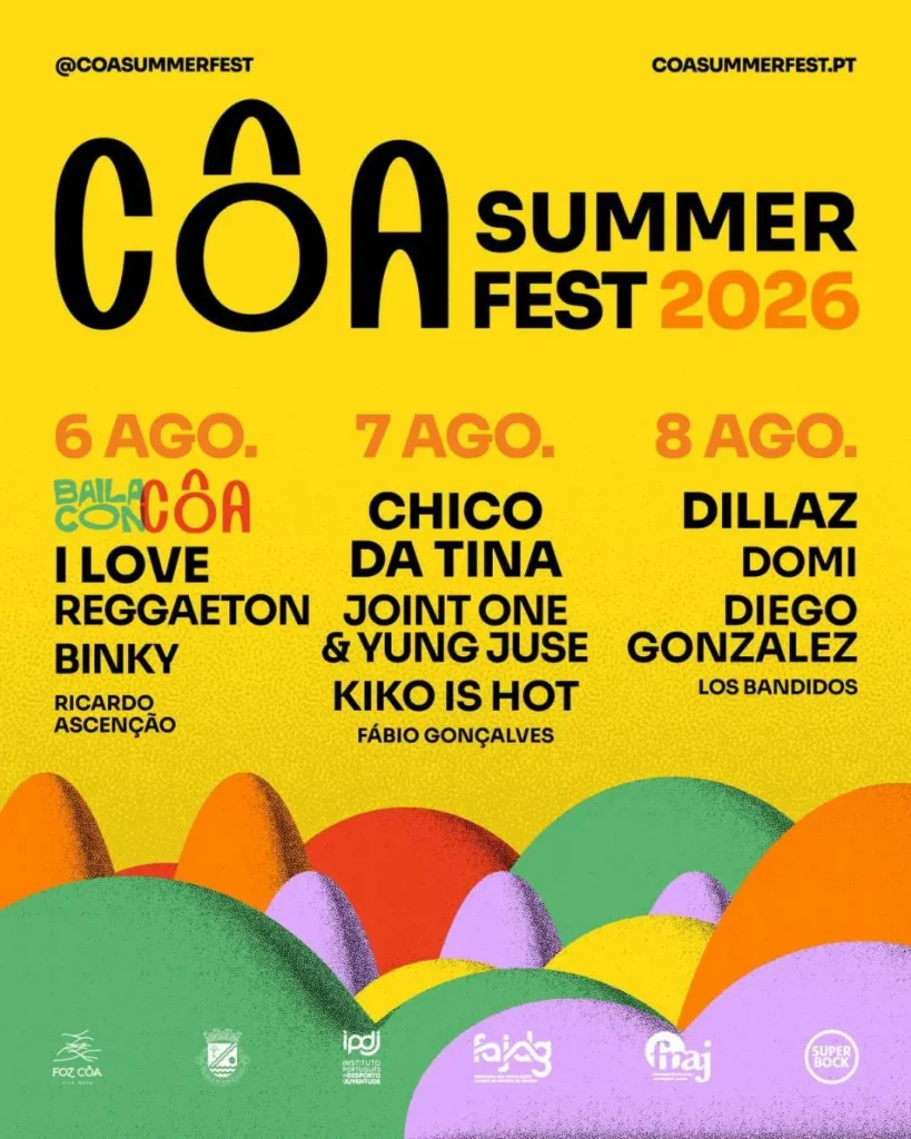 Festival Côa Summer Fest 2026 em Vila Nova de Foz Côa