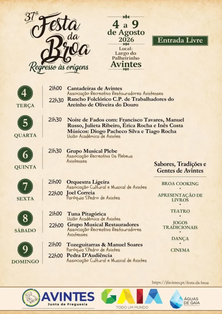 Festas de Avintes (Broa) 2026