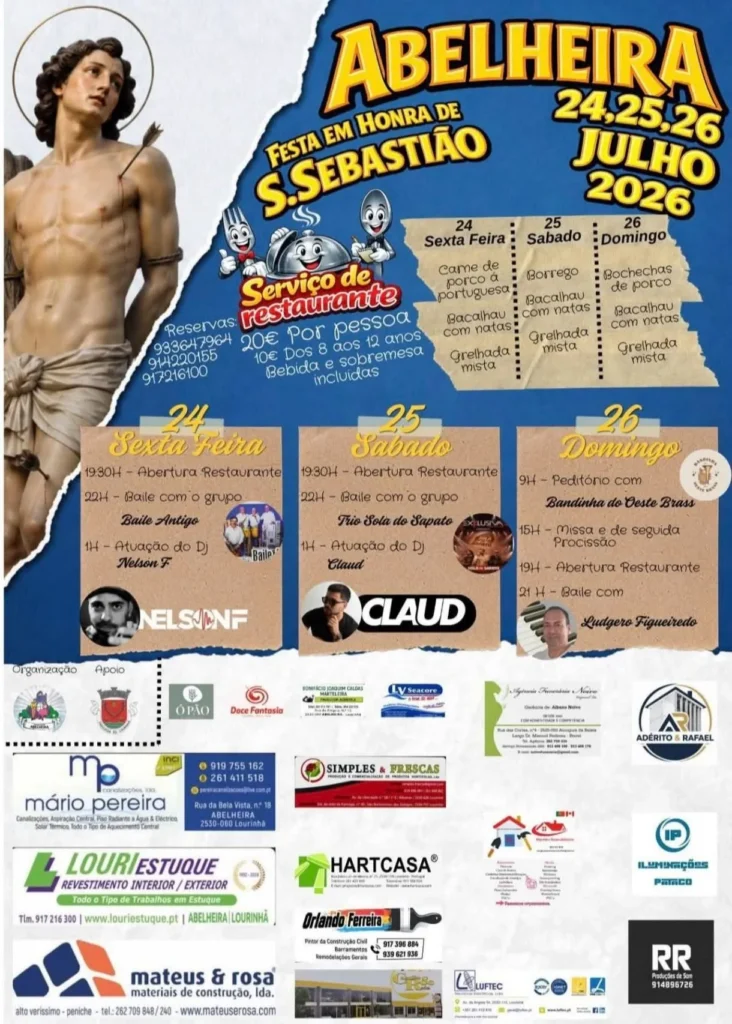 Festas de Abelheira (São Sebastião) 2026