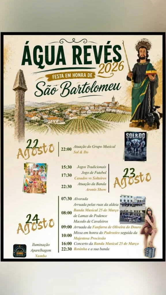 Festas de Água Revés (São Bartolomeu) 2026