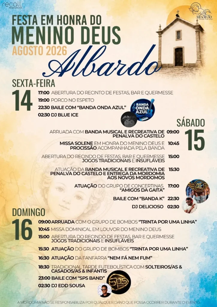 Festas de Albardo (Menino Deus) 2026