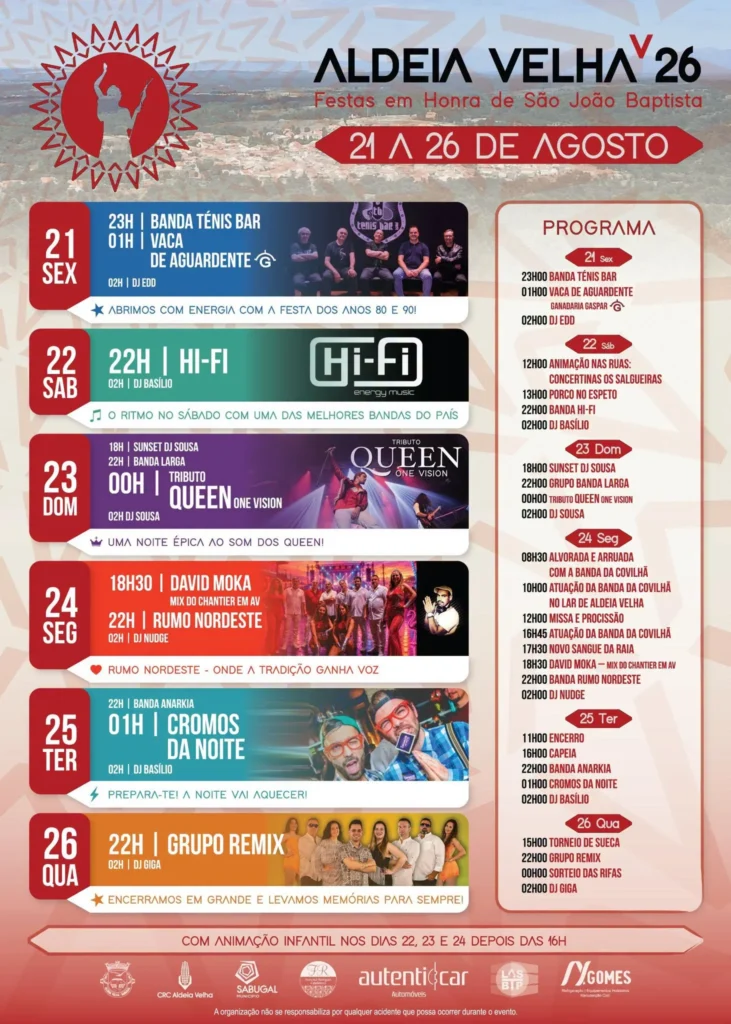 Festas de Aldeia Velha, Sabugal (São João) 2026