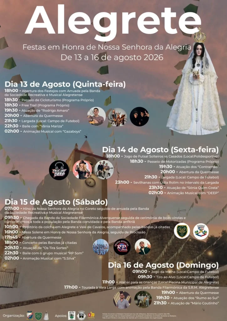 Festas de Alegrete (Senhora da Alegria) 2026
