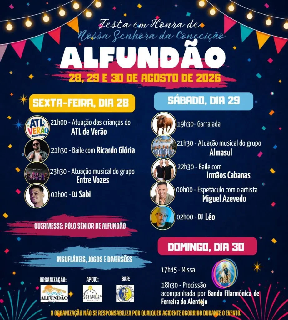 Festas de Alfundão (Senhora da Conceição) 2026