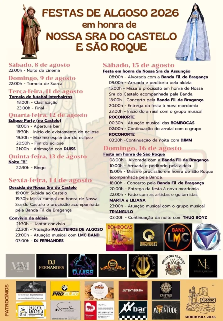 Festas de Algoso, Vimioso (Senhora do Castelo) 2026