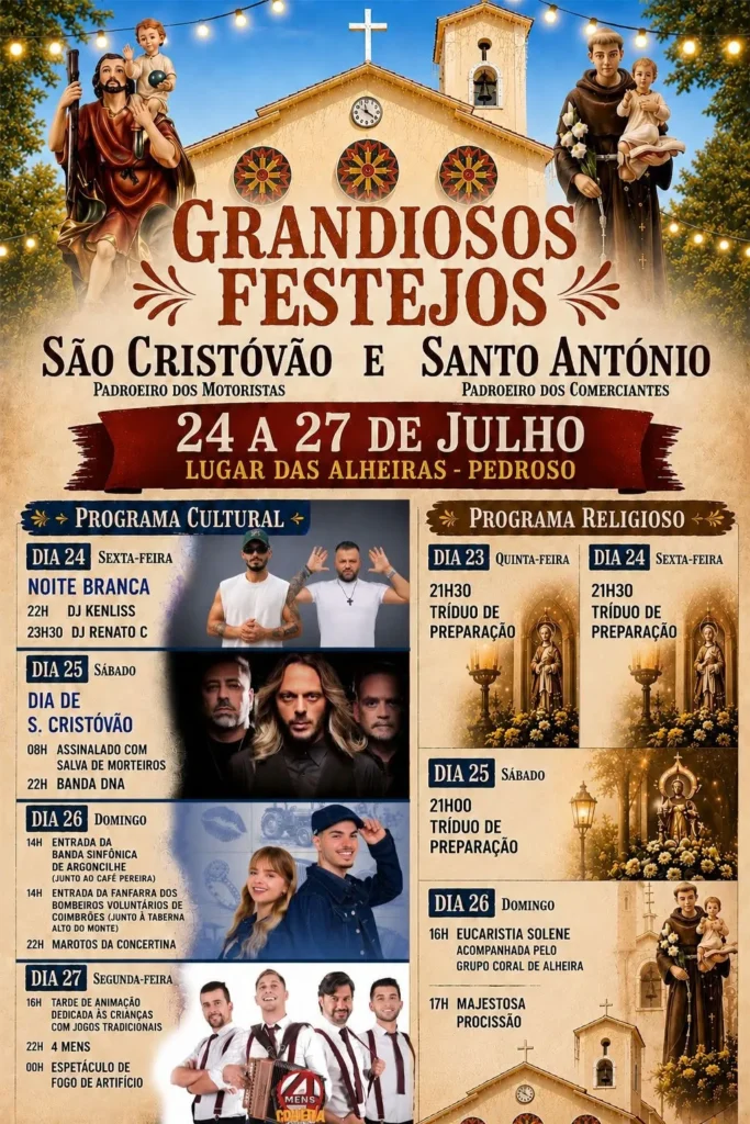 Festas de Alheiras, Pedroso (São Cristóvão) 2026