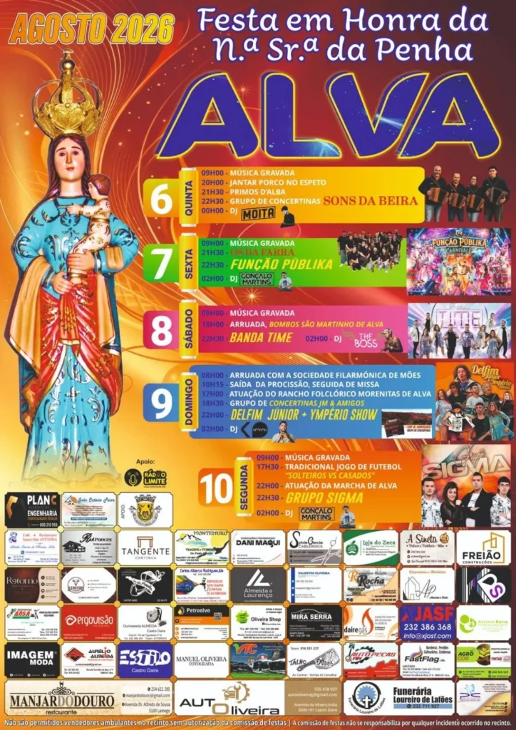 Festas de Alva, Castro Daire (Senhora da Penha) 2026