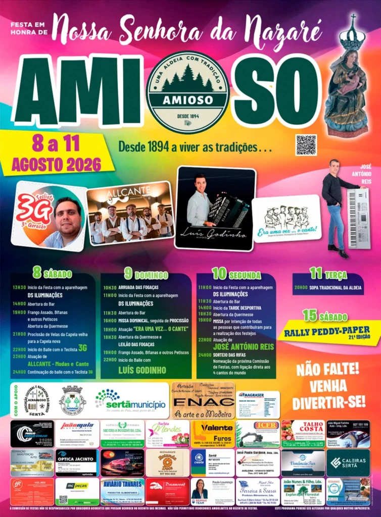 Festas de Amioso (Senhora da Nazaré) 2026