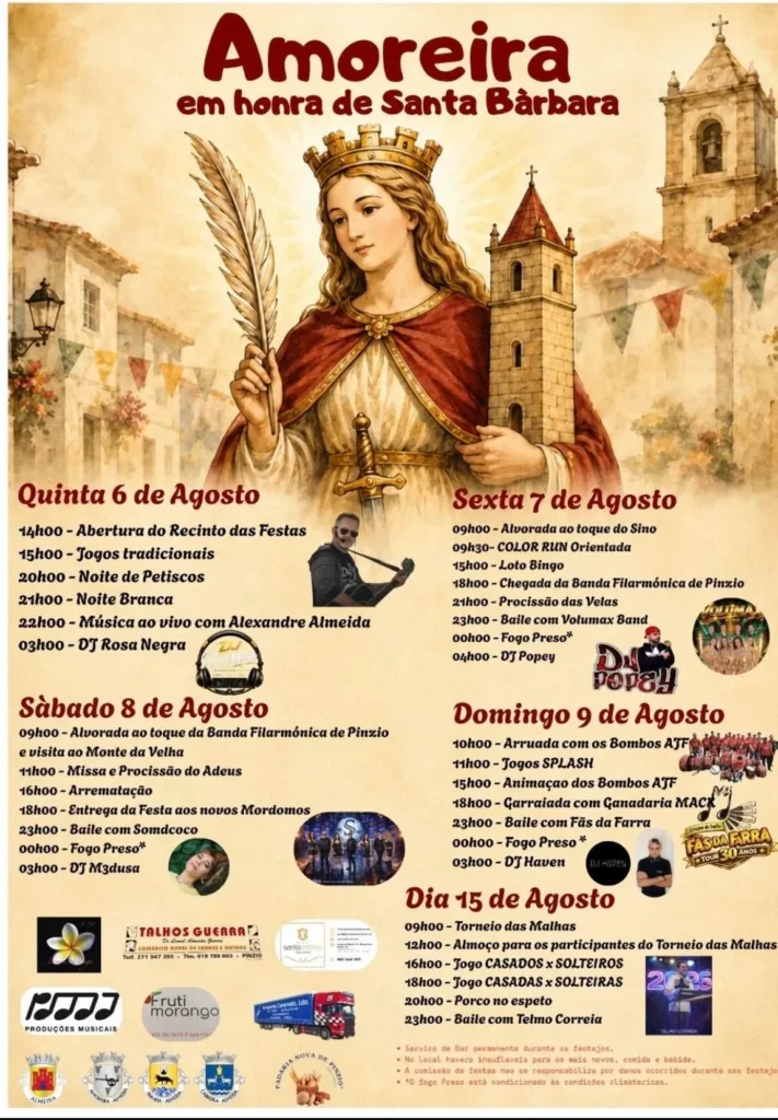 Festas de Amoreira, Almeida (Santa Bárbara) 2026