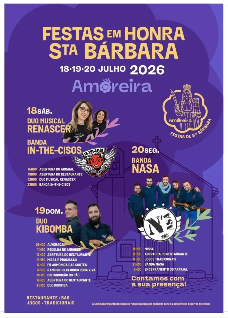 Festas de Amoreira, Almeida (Santa Bárbara) 2026